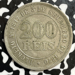 1874 Brazil 200 Reis Lot#E6072