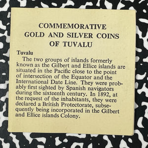 1976 Tuvalu $5 Dollars Lot#B2582 Silver! Proof! With Box & C.O.A.