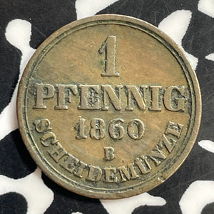 1860-B Germany Hannover 1 Pfennig Lot#T0425