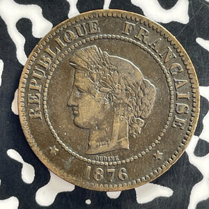 1876-K France 5 Centimes Lot#C1247