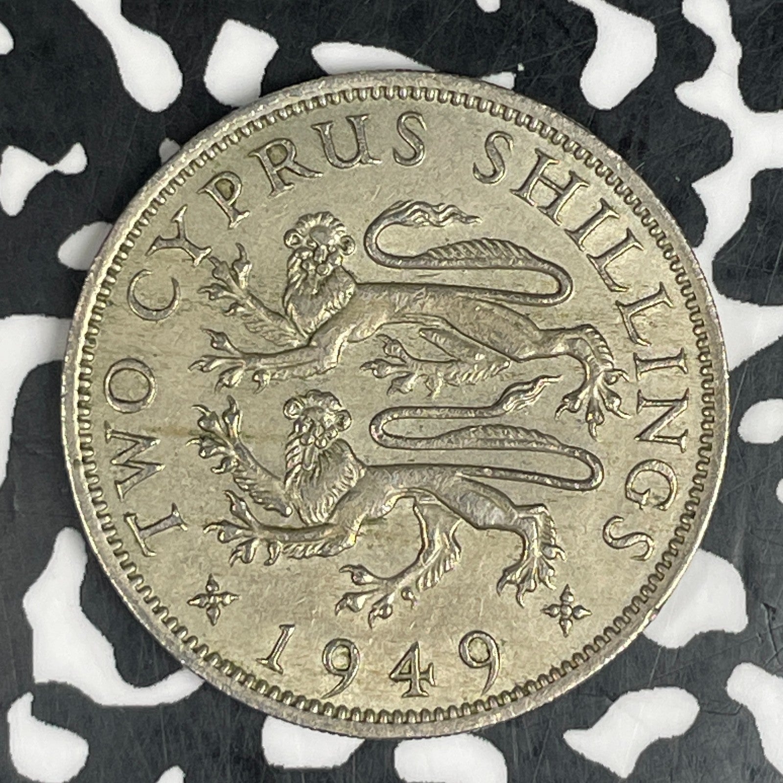 1949 Cyprus 2 Shillings Lot#C9053