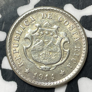 1914 Costa Rica 5 Centimos (11 Available) (1 Coin Only) Silver!