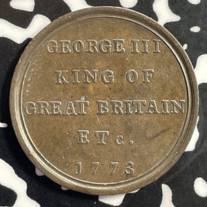 1773 Great Britain George III Medal by Kirk Lot#E9875 25mm