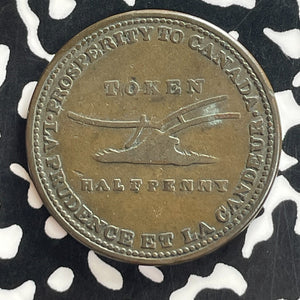 (1824) Upper Canada Lesslie & Sons 1/2 Penny Token Lot#T7672