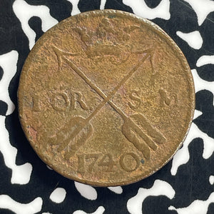 1740 Sweden 1 Ore Lot#T9180
