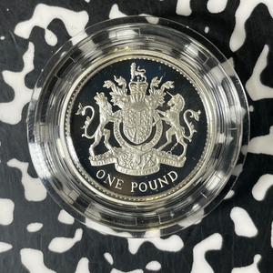 1993 Great Britain £1 Pound Lot#B2536 Silver! Proof! W/ Box & C.O.A.