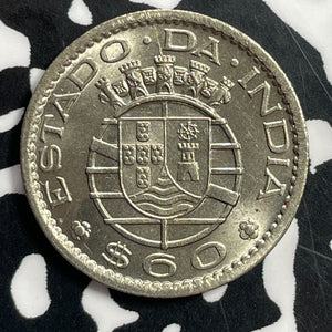 1959 Portuguese India 60 Centavos Lot#T1121 Nice!