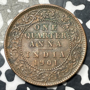 1901 India 1/4 Anna Lot#E7765 Nice!