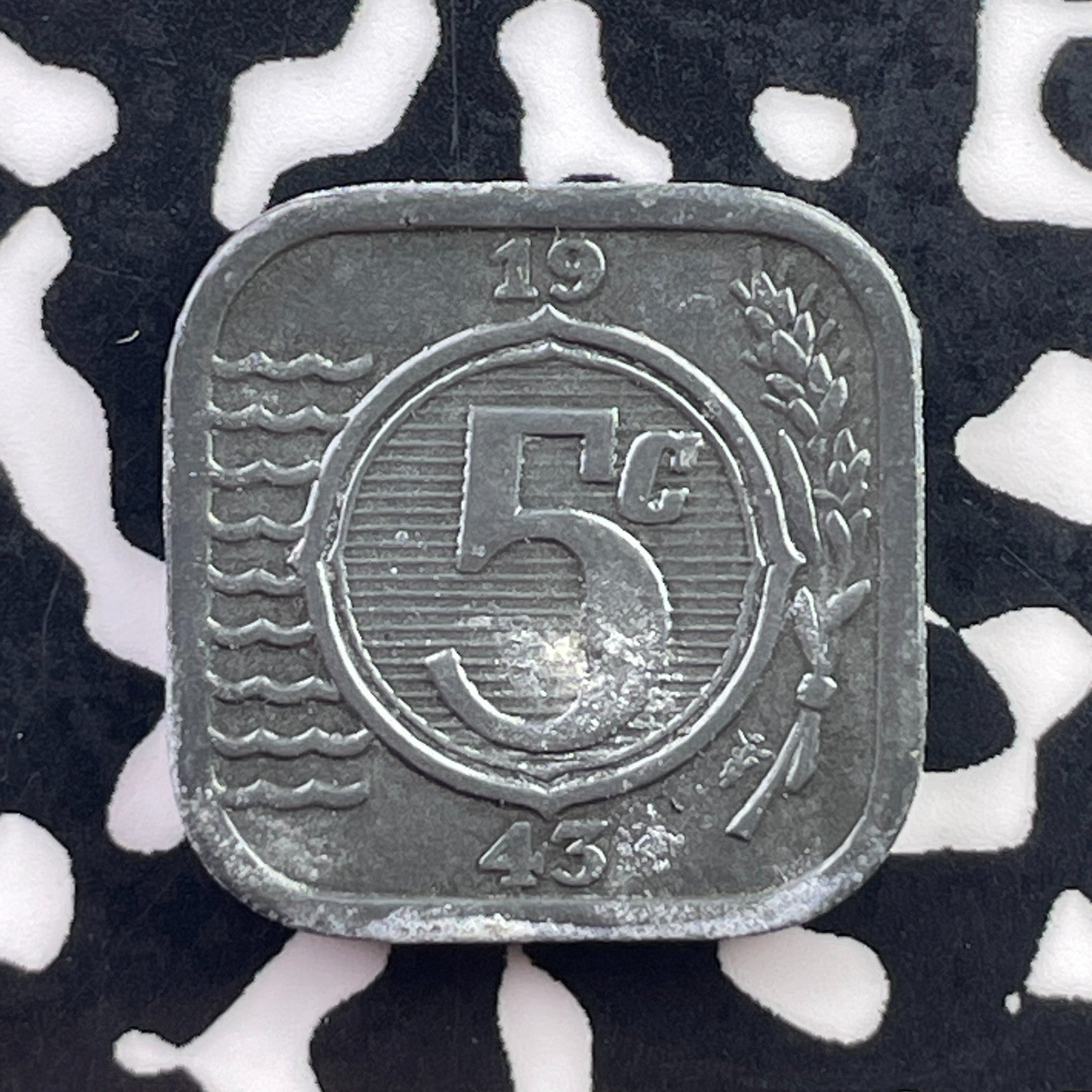 1943 Netherlands 5 Cents Lot#C5992-B