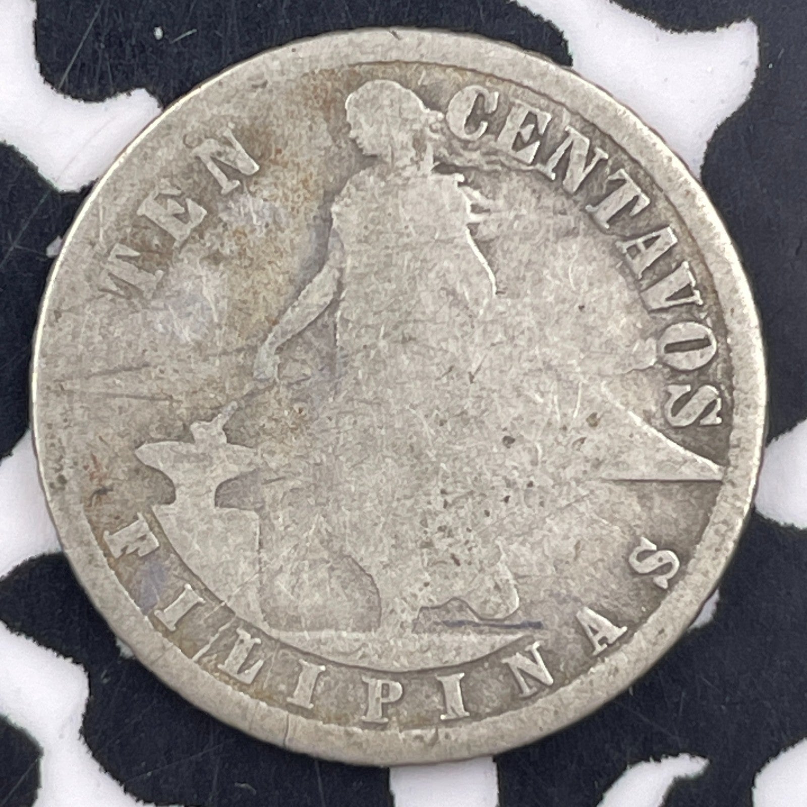 1912-S U.S. Philippines 10 Centavos Lot#F1989 Silver!