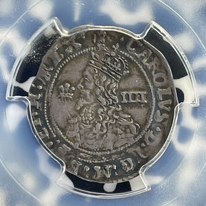 1644 G.B. Charles I 4 Pence Groat PCGS AU50 Lot#G944 Silver! S-2985 Oxford