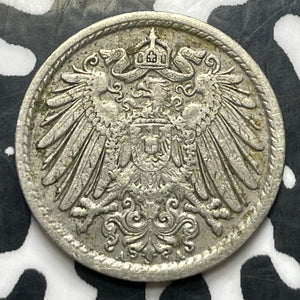 1913-A Germany 5 Pfennig (3 Available) (1 Coin Only)