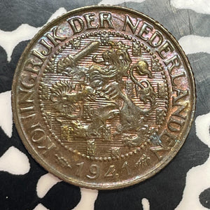 1941 Netherlands 1 Cent Lot#T2492 High Grade! Beautiful!