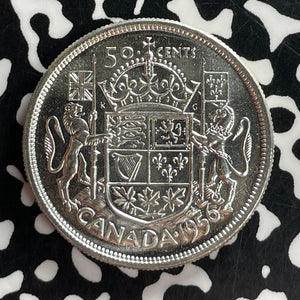 1956 Canada 50 Cents Lot#T7488 Silver! High Grade! Beautiful!