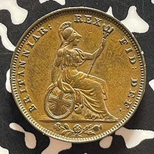 1826 Great Britain 1 Farthing Lot#T5452 Nice!