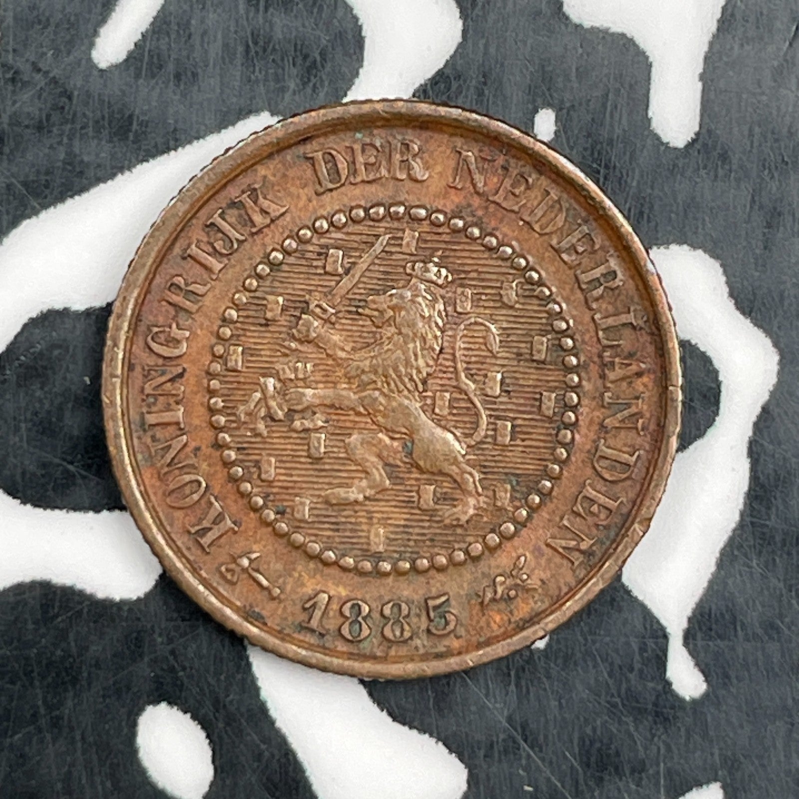 1885 Netherlands 1/2 Cent Half Cent Lot#N2879 Nice!