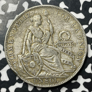 1930 Peru 1 Sol Lot#E7105 Large Silver Coin!