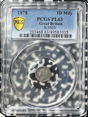 1878 G.B. Maundy 1 Penny PCGS PL63 Lot#G8687 Silver! Choice UNC! S-3920