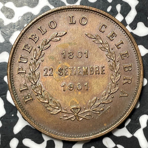 1901 Uruguay Centennial Of Dolores Medal Lot#JM7816 38mm