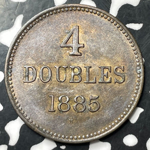 1885-H Guernsey 4 Doubles Lot#E8824 High Grade! Beautiful!