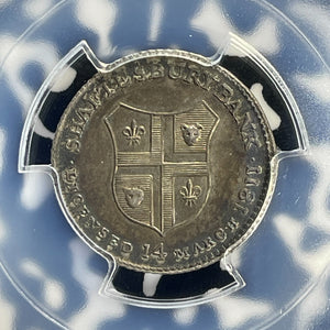 1811 G.B. Dorsetshire Wiltshire 6 Pence Token PCGS MS62 Lot#G767 Silver!