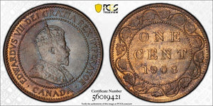1908 Canada Large Cent PCGS MS64BN Lot#G035 Choice UNC!