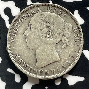 1890 Newfoundland 20 Cents Lot#T4575 Silver!
