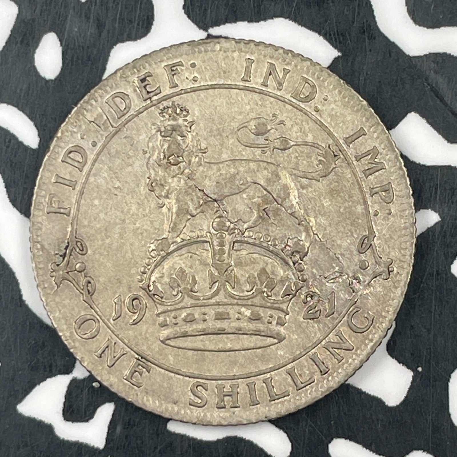 1921 Great Britain 1 Shilling Lot#F5559 Silver! Nice!
