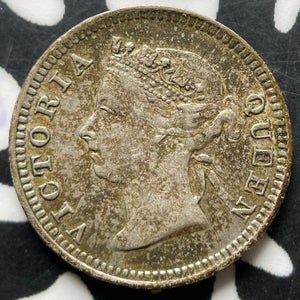 1901 Straits Settlements 5 Cents Lot#JM8990 Silver! Nice!