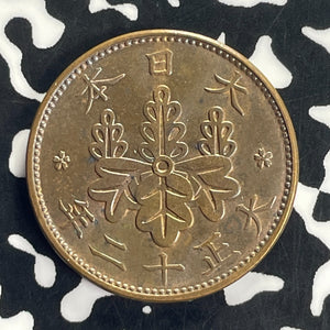 (1923) Japan 1 Sen Lot#T8727 High Grade! Beautiful!