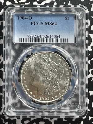 1904-O U.S. $1 Morgan Dollar PCGS MS64 Lot#G432 Silver! Choice UNC!