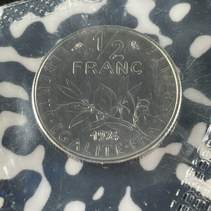 1974 France 9x Coin Mint Set Lot#B2398 Including Silver! With Case & C.O.A.