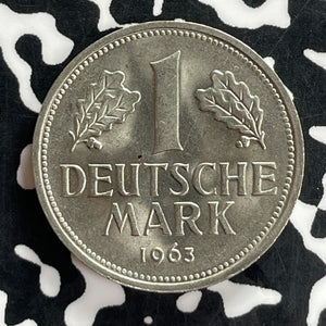 1963-F West Germany 1 Mark Lot#T7197 High Grade! Beautiful!