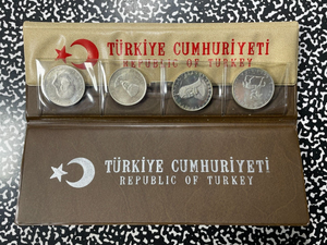 (1960-1972) Turkey 4x Coin Silver Proof Set Lot#B2047 With Case