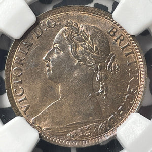 1894 Great Britain Farthing NGC MS66BN Lot#G8393 Gem BU! Top Graded!