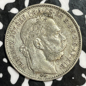 1895 Austria 1 Corona Lot#E6147 Silver!