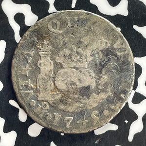 1745-Mo Mexico 2 Reales Lot#C0982 Silver! Low Grade