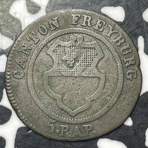 1830 Switzerland Freiburg 5 Rappen Lot#T2222
