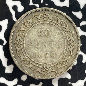 1870 Newfoundland 50 Cents Lot#T7710 Silver!