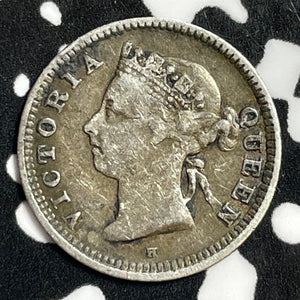 1890 Straits Settlements 5 Cents Lot#E6213 Silver!