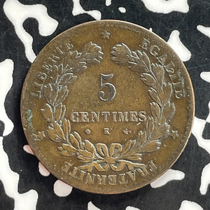 1875-K France 5 Centimes Lot#T7260 Better Date