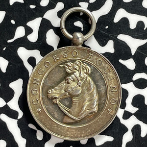 Undated Italy San Damiano Equestrian Competition Medal Lot#JM9834 Silver! 26mm