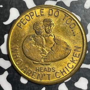 Undated U.S. 'Chickens Get Laid' Comic Token Lot#T2818 High Grade! Beautiful!