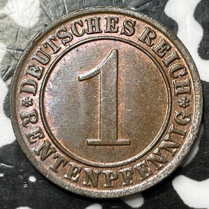 1923-A Germany 1 Pfennig Lot#D7420 High Grade! Beautiful!