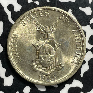1944-S U.S. Philippines 50 Centavos Lot#C0707 Silver! High Grade! Beautiful!