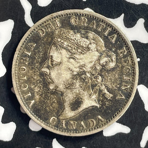 1900 Canada 25 Cents Lot#T7141 Silver! Nice Detail, Obverse Scratch