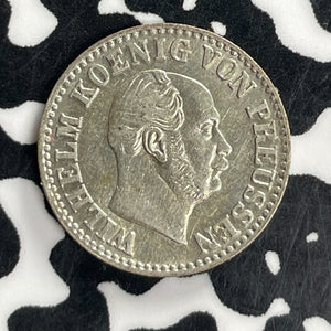 1867-B Germany Prussia 1/2 Groschen Lot#T8098 Silver! High Grade! Beautiful!