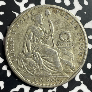 1926 Peru 1 Sol Lot#T1491 Large Silver Coin!