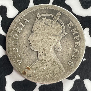 1878 India 1/4 Rupee Lot#T8164 Silver! Scarce!