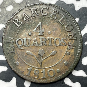 1810 Spain Barcelona 4 Quartos Lot#MK350